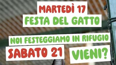 Sabato 21 febbraio festeggia con noi la Festa del Gatto